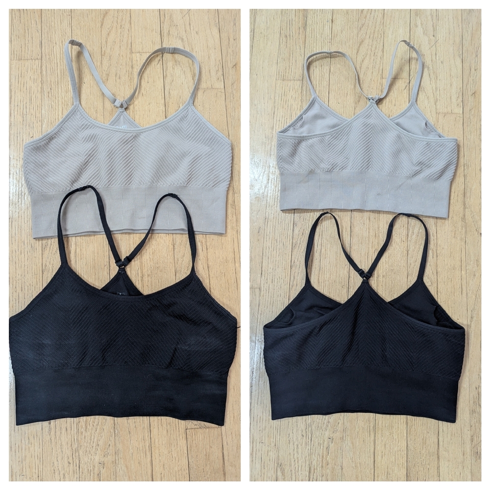 Chic Cream Top with Black Straps